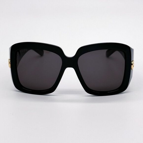 NWT Gucci GG1402S Black Oversized 55mm Sunglasses